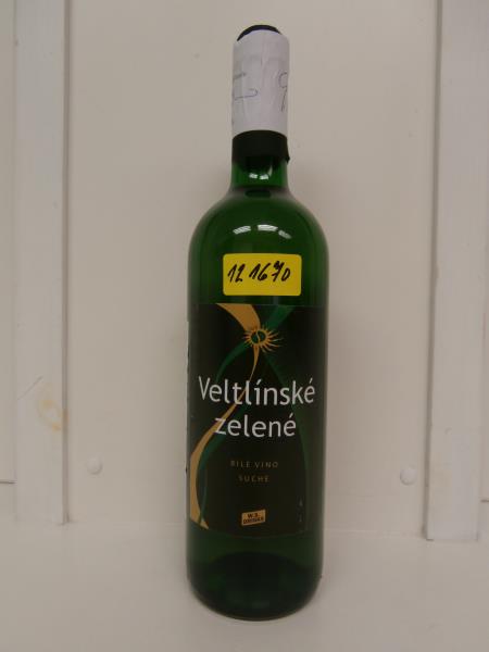 Veltlínské zelené, bílé víno suché, alk. 11,0%obj.