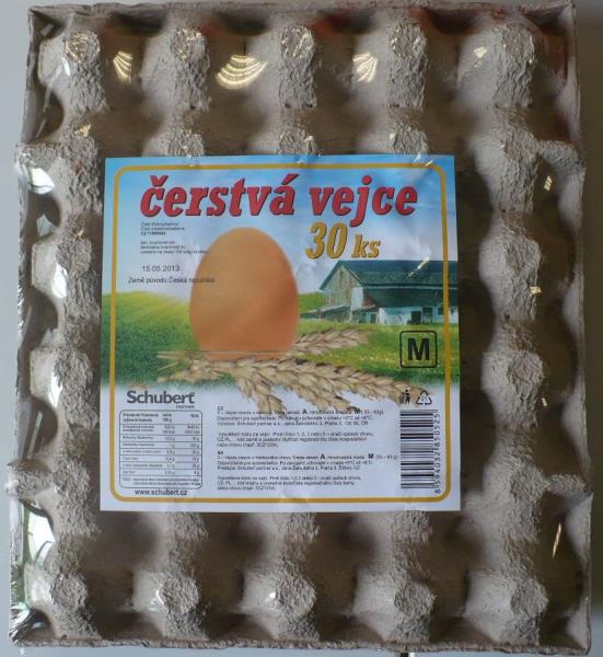 čerstvá vejce 30ks M