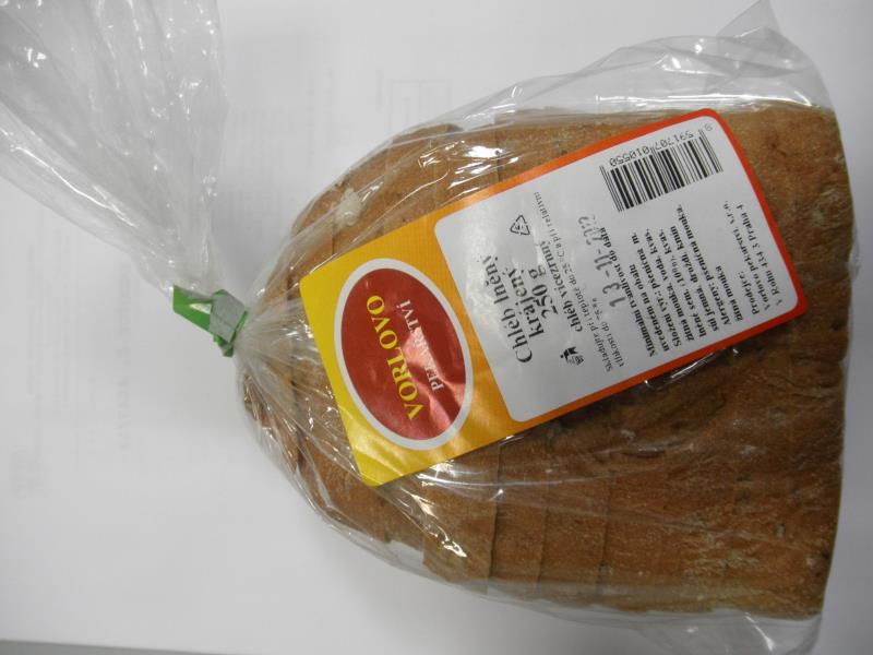Vorlovo Pekařství Chléb lněný krájený 250 g chléb vícezrnný