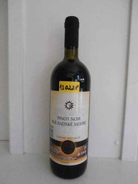 Pinot noir - Rulandské modré - červené víno suché, alk. 11,0% obj.