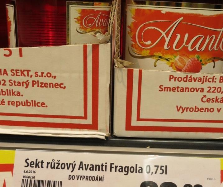 Avanti FRAGOLA, ostatní alkoholický nápoj s příchutí jahody