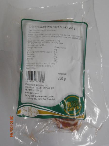 SCHWARZWALDSKÁ ŠUNKA 250 g, PRIMA GUSTO