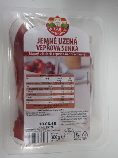 Gut Bartenhof JEMNĚ UZENÁ VEPŘOVÁ ŠUNKA
