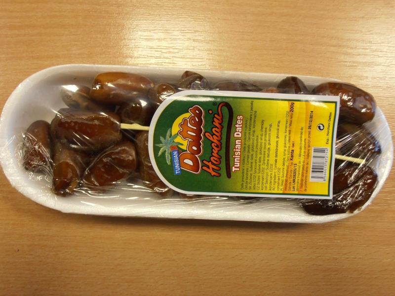 Tunisian Dates, Datle proslazené s peckou