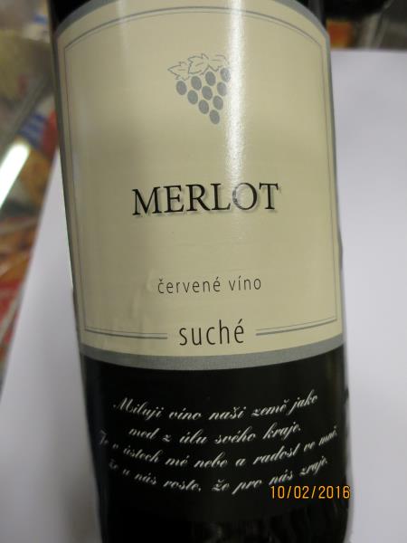 MERLOT červené víno suché