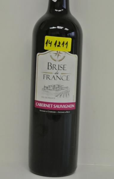 BRISE DE FRANCE, CABERNET SAUVIGNON, 2012, ČERVENÉ VÍNO SUCHÉ, VÍNO Z FRANCIE, ALK. 12,% VOL.,