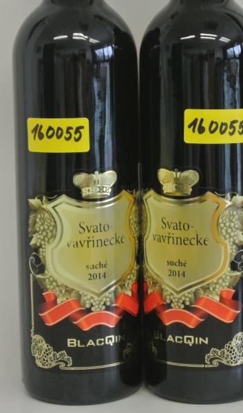 Svatovavřinecké, moravské zemské víno červené, suché, alk - 11,5% obj., ročník 2014, BLACQIN s.r.o.
