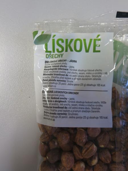 Lískové ořechy - jádra