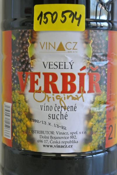 VESELÝ VERBÍŘ Original víno červené suché