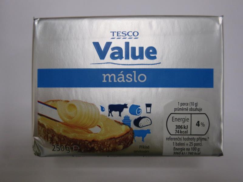 TESCO Value máslo 250 g