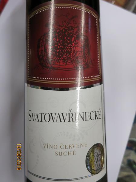 SVATOVAVŘINECKÉ   víno červené suché