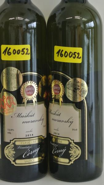 Muškát moravský, moravské zemské víno, suché, 2014, VINAŘSTVÍ ČERNÝ VALTICE s.r.o.