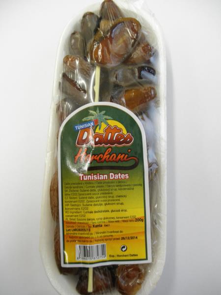 Tunisian Dates, Datle proslazené s peckou