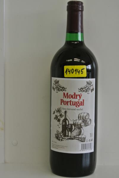 MODRÝ PORTUGAL, VÍNO ČERVENÉ SUCHÉ, ALK. 11% OBJ., VYROBENO V ČR, VÍNO ZE ZEMÍ EU,
