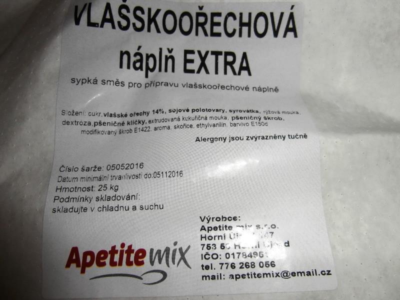 Vlašskoořechová náplň EXTRA