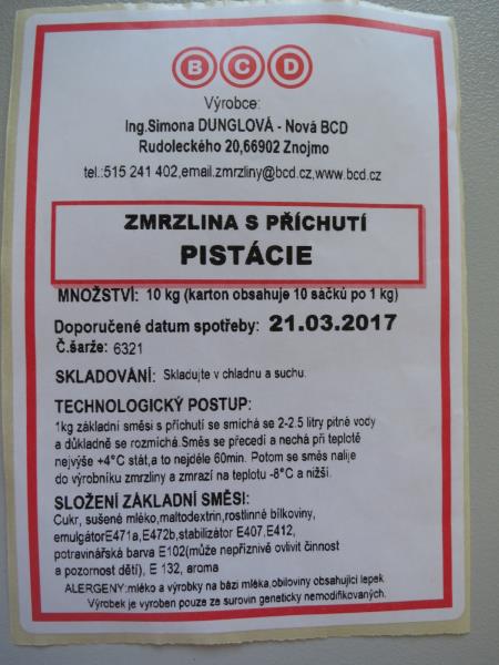 Zmrzlina s příchutí pistácie