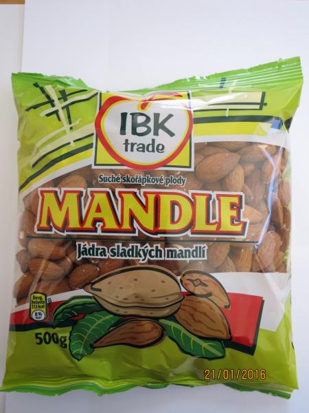 Mande Jádra sladkých mandlí 500g IBK trade