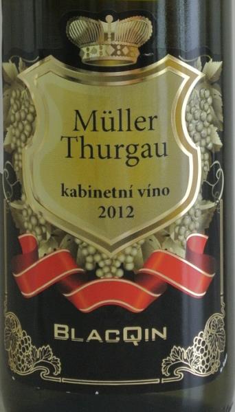 Müller Thurgau, bílé, suché jakostní víno s přívlastkem kabinetní víno, 2012, alk. 12,0%(lahvové)