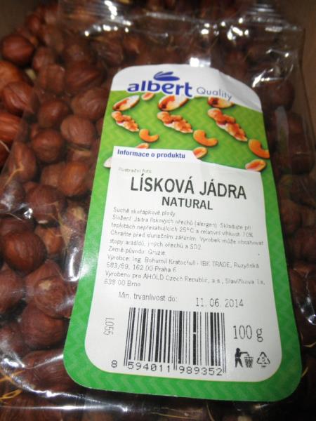 LÍSKOVÁ JÁDRA NATURAL albert Quality