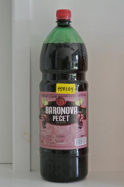 BARONOVA PEČEŤ - víno červené,  alk. 10 % obj.
