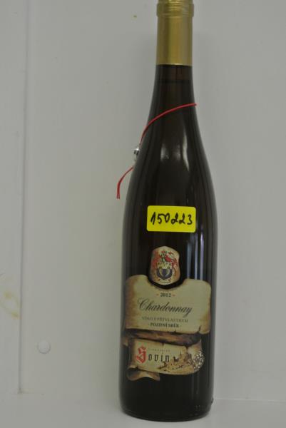 Chardonnay 2012, víno s přívlastkem pozdní sběr, bílé suché, vinařská oblast Morava, podoblast Slovácká