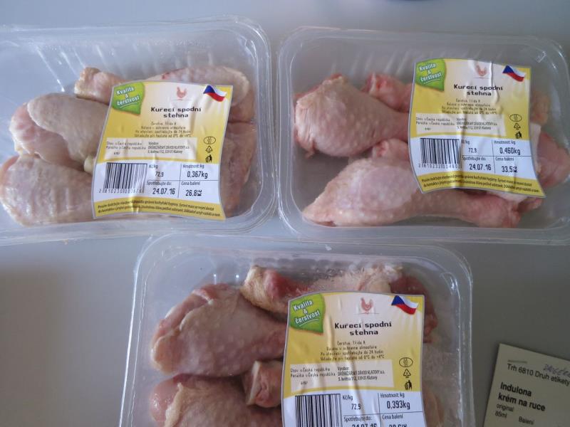 Kuřecí spodní stehna, Čerstvé. Třída A
