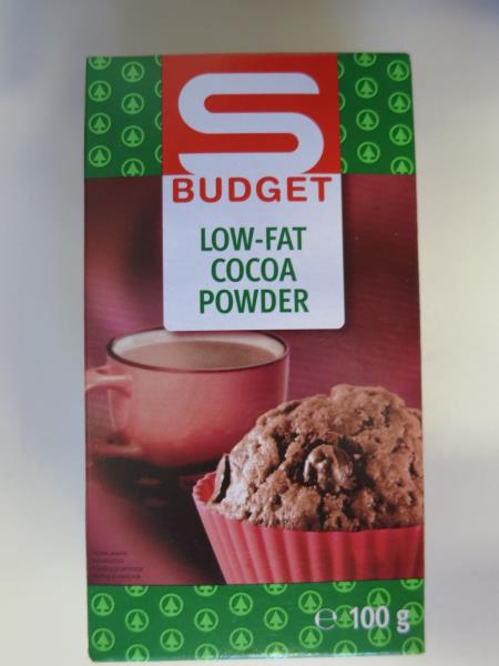 S BUDGET LOW-FAT COCOA POWDER KAKAOVÝ PRÁŠEK se sníženým obsahem tuku