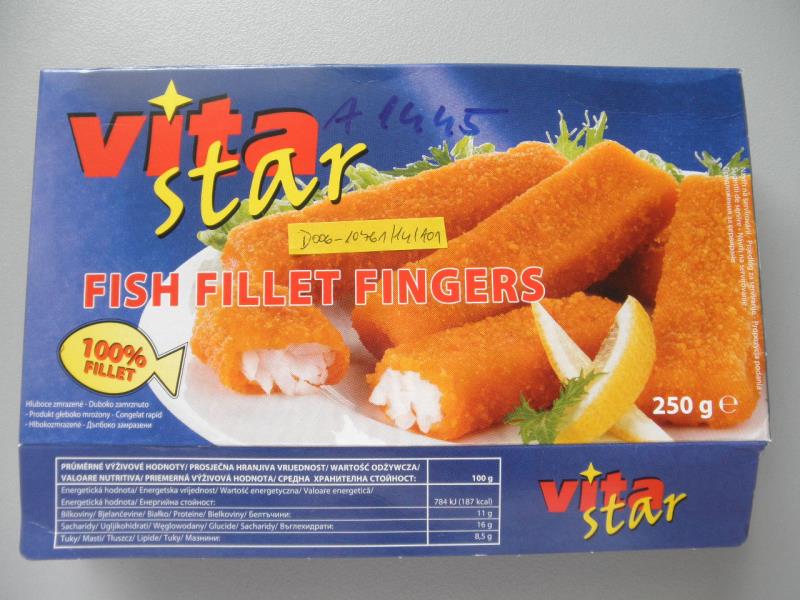 Vita Star, rybí prsty z treskovitých ryb