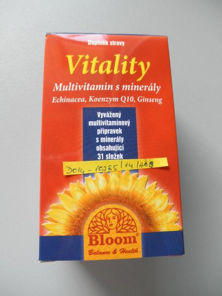 Vitality Multivitamín s minerály, Echinacea, Koenzim Q10, Ginseng