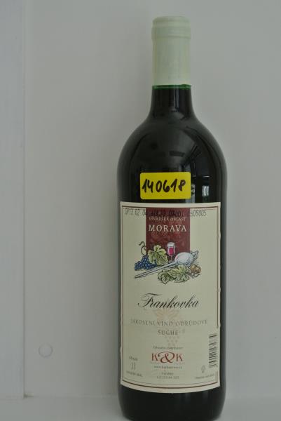 Frankovka, JAKOSTNÍ VÍNO ODRŮDOVÉ SUCHÉ, VINAŘSKÁ OBLAST MORAVA, ALK. 10,0% OBJ.,