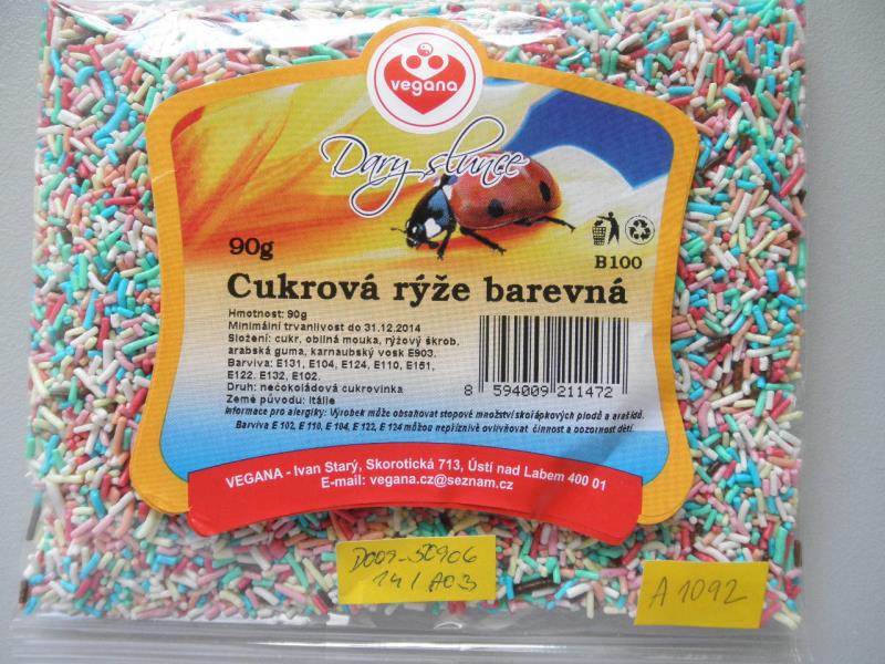 Cukrová rýže barevná
