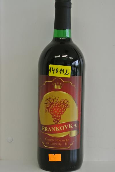 FRANKOVKA, ČERVENÉ VÍNO SUCHÉ, ALK. 11% OBJ., ZEMĚ PŮVODU: MAĎARSKO