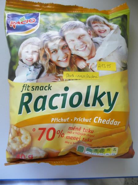 fit snack Raciolky Příchuť. Cheddar