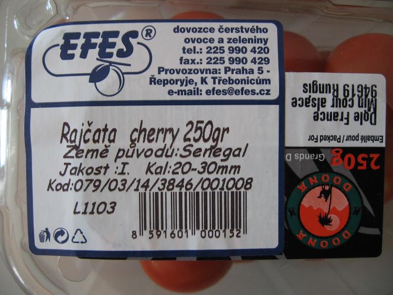 Rajčata cherry 250gr