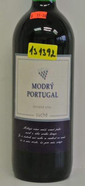 MODRÝ PORTUGAL, ČERVENÉ VÍNO SUCHÉ, ALK. 10,5% OBJ.