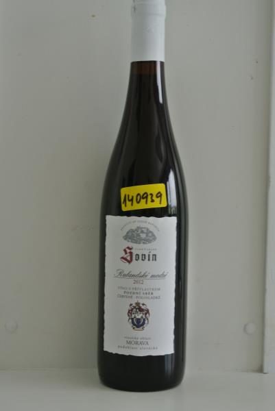 Sovín, Rulandské modré 2012
