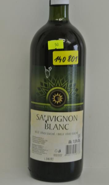 Sauvignon blanc, bílé víno suché, alk.11,0%obj.