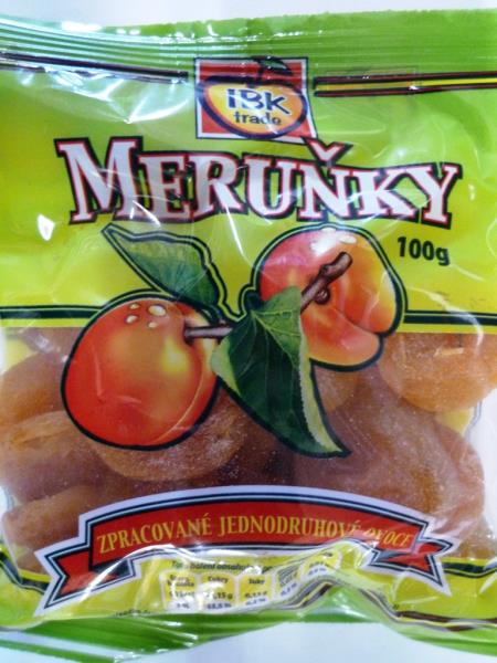 Meruňky sušené jednodruhové ovoce