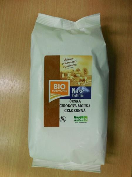 BIO HARMONIE Naše Biofarma ČESKA ČIROKOVÁ MOUKA CELOZRNNÁ á 450 g