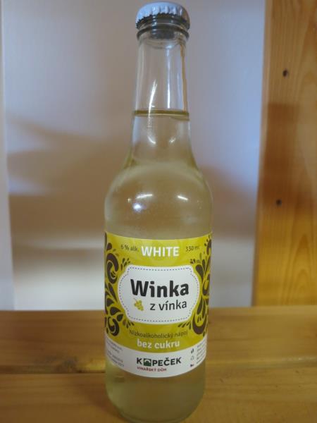 Winka z vínka WHITE, nízkoalkoholický nápoj bez cukru, 6% alk., 330 ml