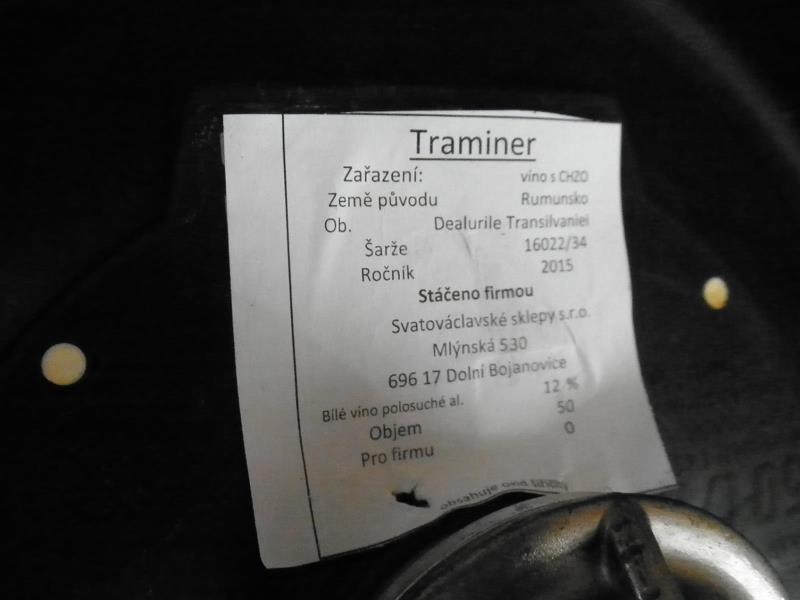 TRAMINER, POLOSUCHÉ, ALK.12% OBJ., 2015, DEALURILE TRANSILVANIEI