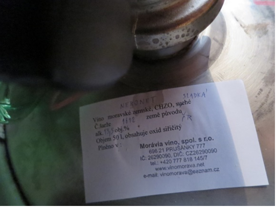 NERONET, VÍNO MORAVSKÉ ZEMSKÉ, CHZO, SLADKÝ, ALK. 13,5 %,ZEMĚ PŮVODU ČR
