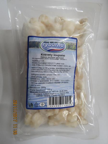 Krevety loupané rybárna