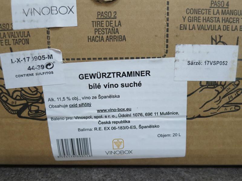 Gewürztraminer, bílé víno suché, alk 11,5 % obj., víno ze Španělska