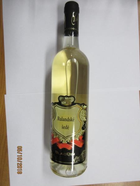 Rulandské šedé, 2016, moravské zemské víno bílé, polosuché, alk 13,5% obj.