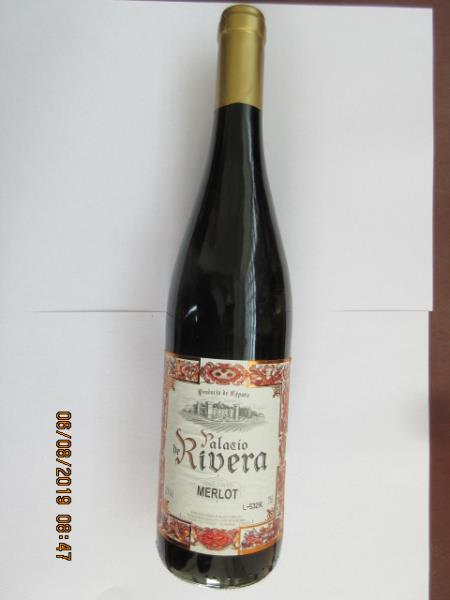 Merlot Palacio de RIVERA, Červené suché víno, Alkohol: 12% obj., Země původu: Španělsko