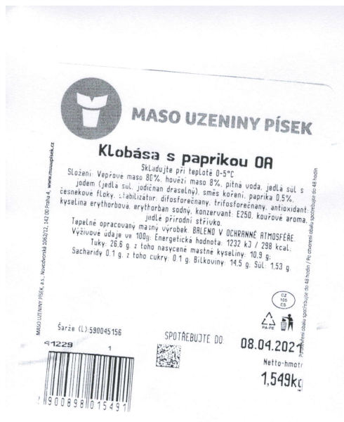 Klobása s paprikou