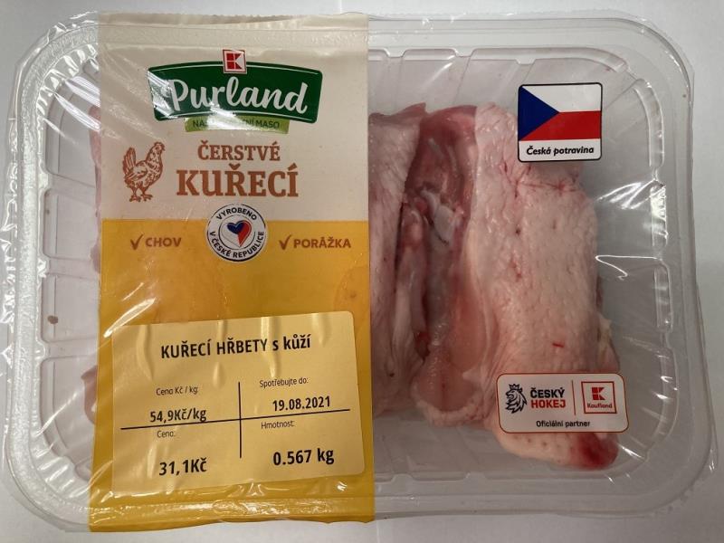 K-Purland Čerstvé kuřecí - Kuřecí hřbety s kůží