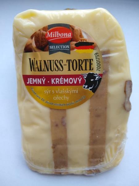 Czech Republic – Milbona SELECTION Wallnuss-Torte, soft – creamy cheese  with walnuts – Mould/Mold | FoodWorld