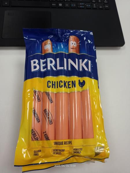 Berlinki kuřecí párky uzené